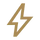 Gold lightning bolt symbol with clean geometric lines.