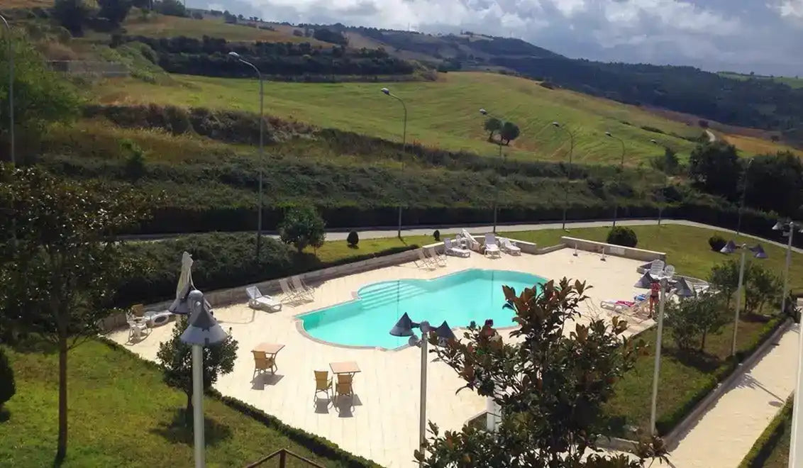Outdoor swimming pool.