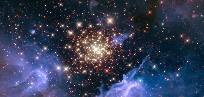 Dense star cluster.