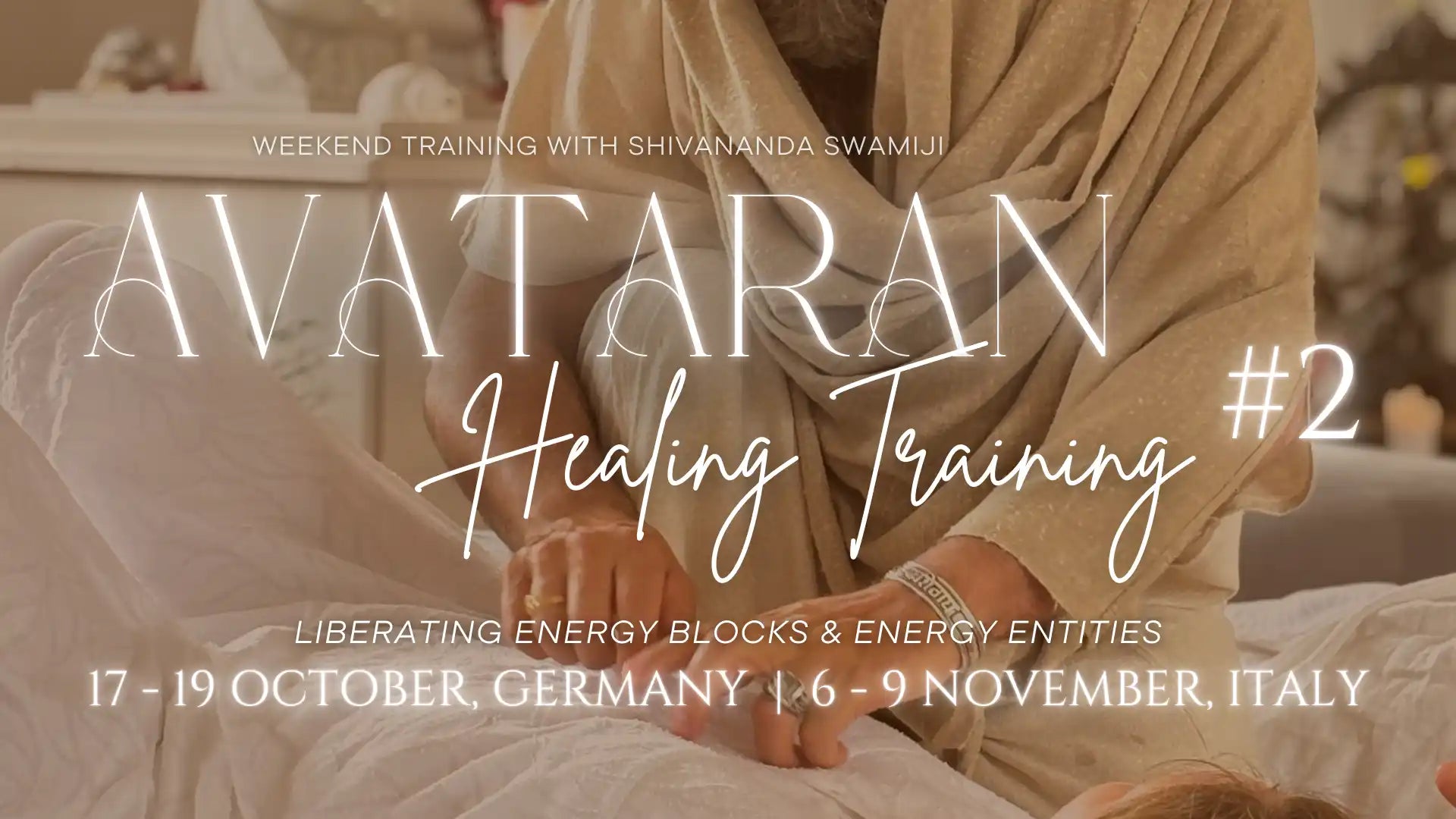 Promotional flyer for an ’AVATARAN Healing Training’ workshop.