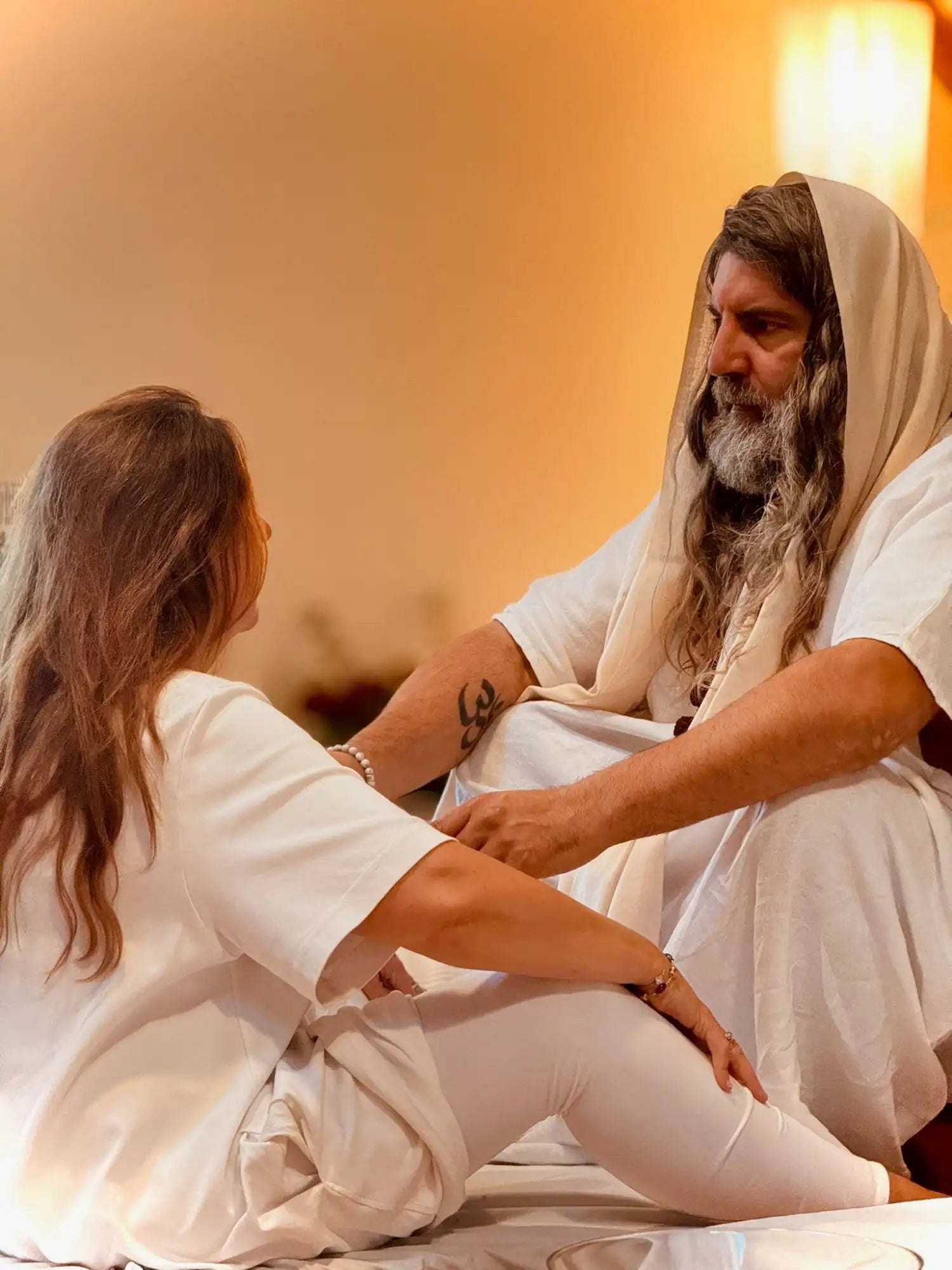 White robe with hood